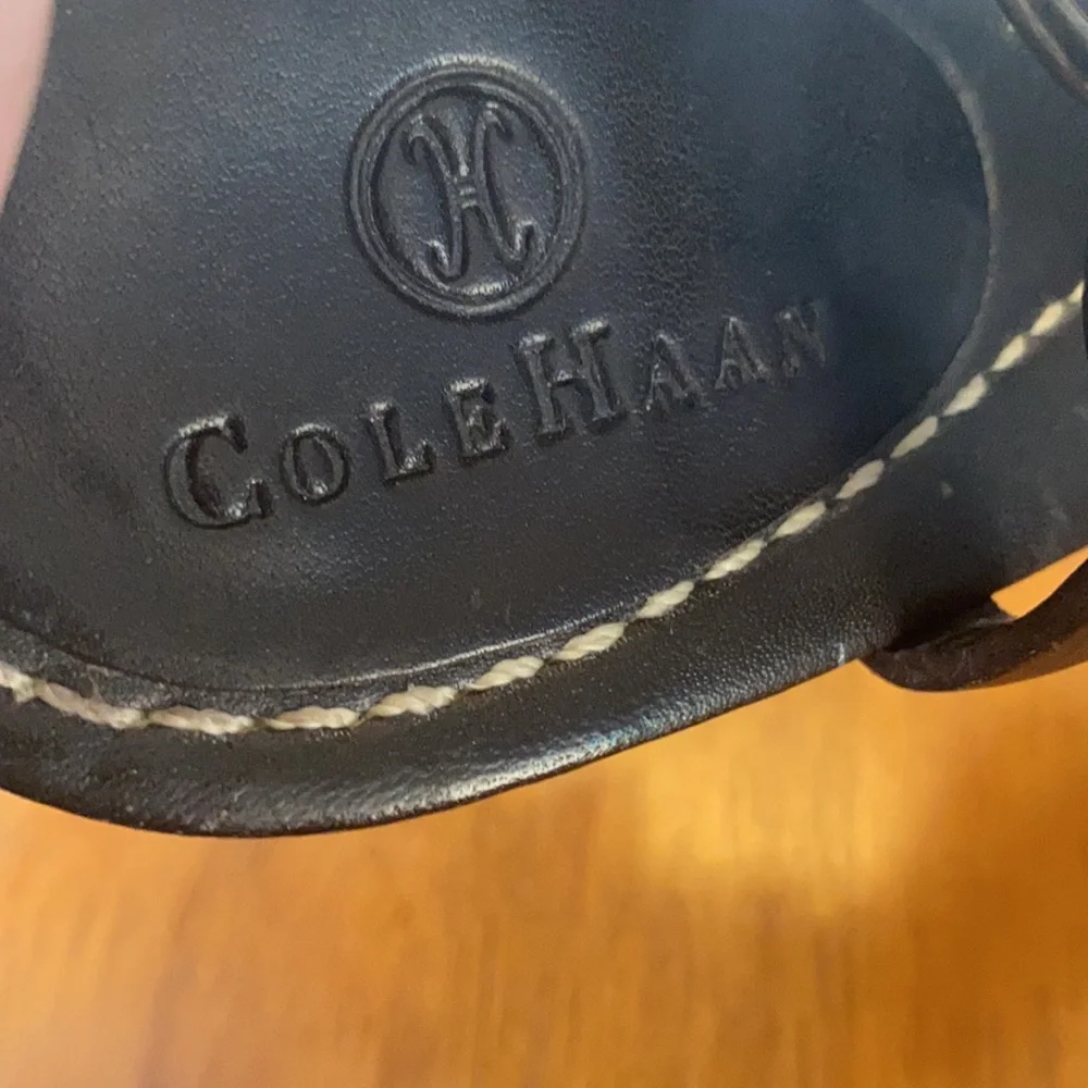 COLE HAAN Sz 8 1/2 Heel Sandals Brown EUC